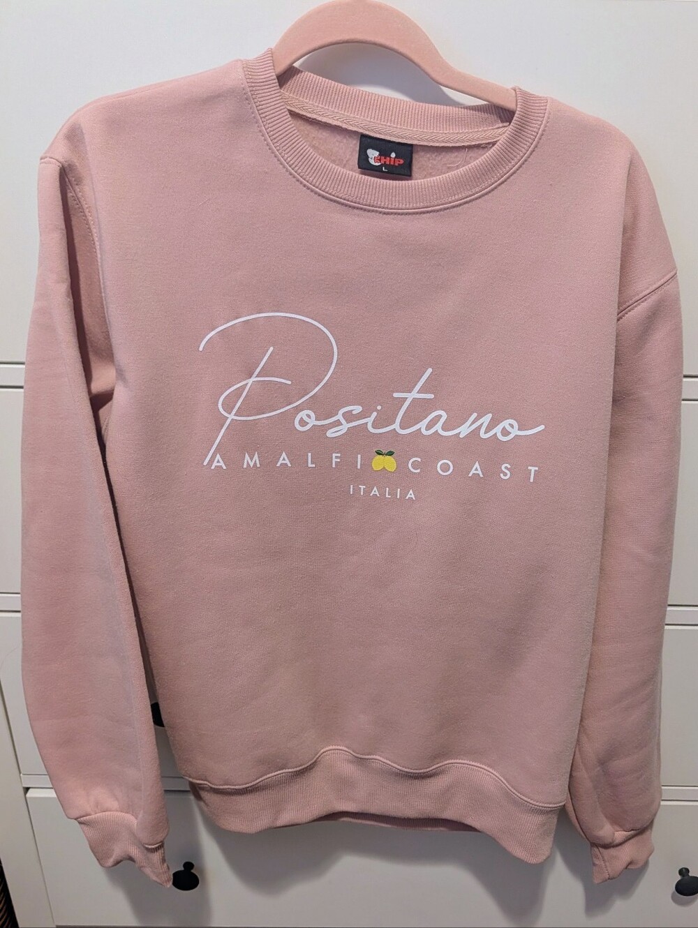Positano Amalfi Coast Italia Pink Sweatshirt Italy